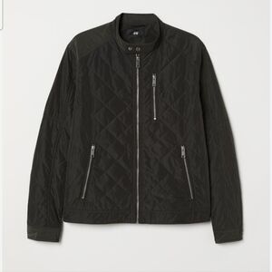 H&M Quilted moto jacket in black. Size XS
